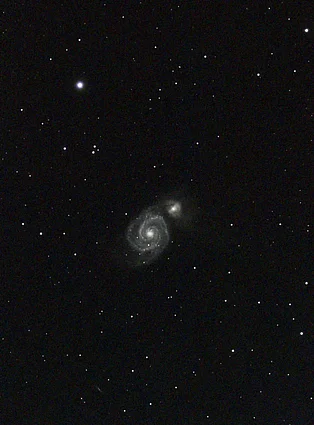 © Oliver Pollmann: Whirlpool Galaxie M51 77 x 10s, 11.09.2026 (IHT-Hohenwoos)